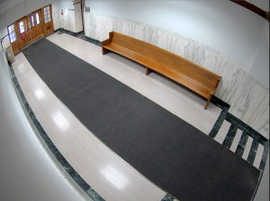 First Floor East Public Hallway, Spokane Courthouse - view after security camera upgrade.